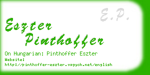 eszter pinthoffer business card